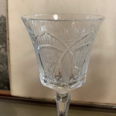 クリスタル　ワイングラス　2個セットの画像