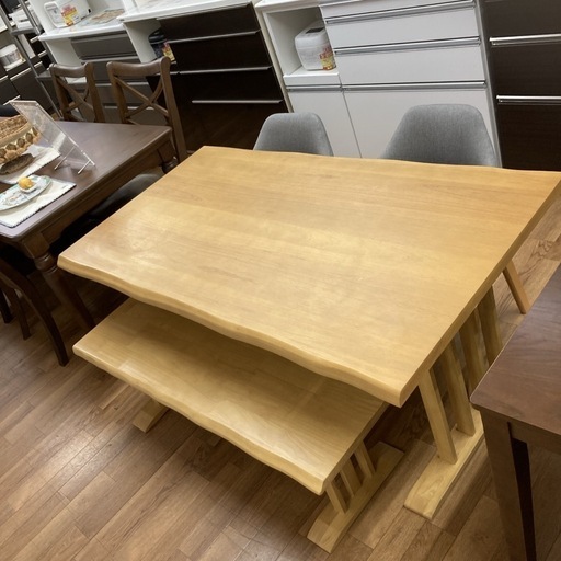ジモティー限定価格！S103 ⭐ NITORI ニトリ ダイニング4点セット サザナミ2 幅150cm USED 綺麗