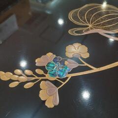 ★  懐石膳  塗り  木製   金  カエル𓆏  盆  花台にも  北九州店舗店頭販売のみの画像