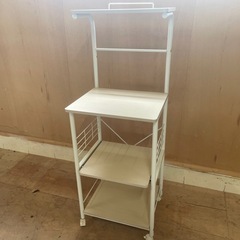 061600レンジ台ワゴン　キッチン収納の画像