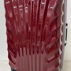【中古品】キャリーバッグ エナメル 赤 ワインレッド 小型 コン...