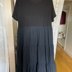 ゆったりサイズティアードワンピース