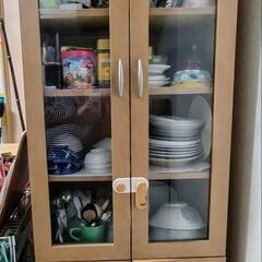 ●●７月末処分●●【引っ越し不用品】食器棚　キッチン収納　子ども...