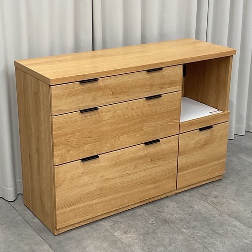 KF-28【新入荷　リサイクル品】ニトリ　エトナ120 NA キッチンカウンター　ナチュラル