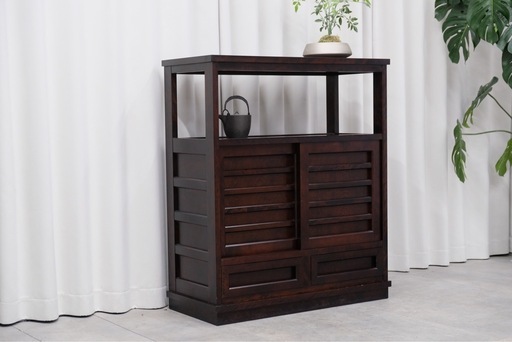 KF-30【新入荷　リサイクル品】北海道民芸家具　樺材#105 茶箪笥　860