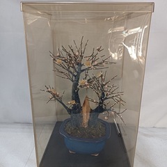 [八5641]  アートフラワー　梅　造花　ハンドメイド盆栽の画像