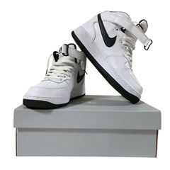  【美品】NIKE エアフォース1 ミッド ホワイト×ブラック ...