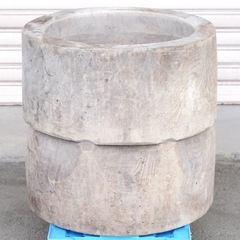NA9688 臼　うす　欅　けやき　餅つき　蔵出し　古民具　古材　重量56.6kg　の画像