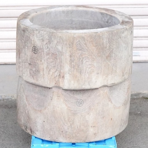 値下げ　NA9688 臼　うす　欅　けやき　餅つき　蔵出し　古民具　古材　重量56.6kg