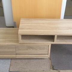 伸縮 テレビボード 幅90×奥行39㎝ テレビ台 L字 コーナー スライド 引出し×1 TV台 テレビラック リビングボード 札幌 北20条店の画像