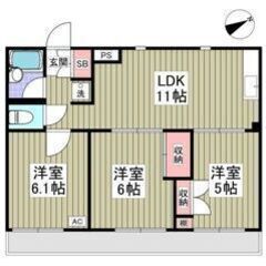 💜💙敷金0・礼金0・仲介手数料0💙💜常盤平駅徒歩10分🌈コンビニ...