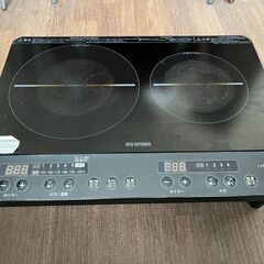 【値下げ】3,000円 100V 2口 IHコンロ アイリスオー...