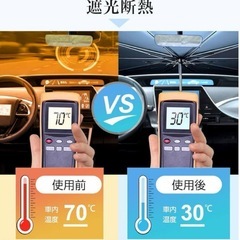 サンシェード 車用 折り畳み式 傘型 車窓用サンシェード カーシェード フロントの画像