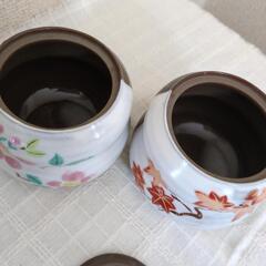 たち吉 花錦 蓋物  2個の画像