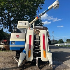 イセキ 2条刈り　コンバイン HV214GR グレンタンク 14馬力 オーガ　刈取　稲刈　脱穀　刈取スライド パワステ HST 無段変速　自動こぎ深さ　２条　ディーゼル　宮崎　簡易始動動画ありの画像