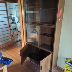 【家具整理】飾り棚、本棚　昭和レトロの画像
