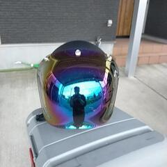 ジェットヘルメット フリップアップ バブルシールド付きの画像