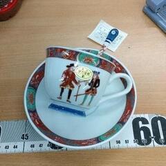 0616-686 伊万里焼　珈琲道　南蛮人南蛮船　カップ＆ソーサー