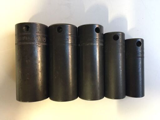 Snap-on/スナップオン　ディープインパクトソケット　5本セット　21㎜/19㎜/17㎜/14㎜/12㎜　SIMFM21/19/17/14/12　差込3/8sq（9.5㎜）