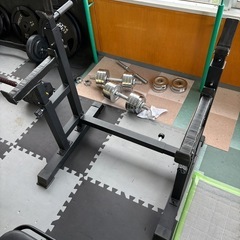 バーベル スクワットラック ベンチプレスラック ホームジム スク...