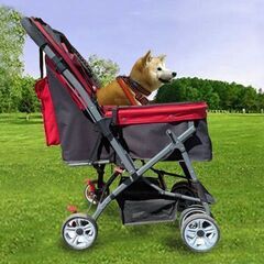 ペットカート 対面式 折りたたみ 多頭 中型犬 小型犬 猫 2w...