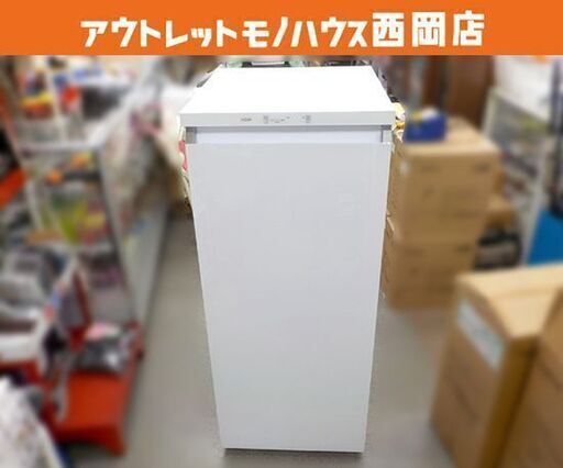 西岡店 冷凍庫 134L 1ドア AQUA AQF-GS13M 2022年製 ホワイト ガラスドア＆ガラステーブル 冷凍ストッカー 引出し4段 縦型冷凍庫 100Lクラス