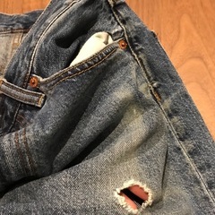 米国製リーバイス501ダメージの画像