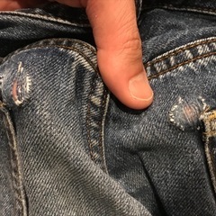 米国製リーバイス501ダメージの画像
