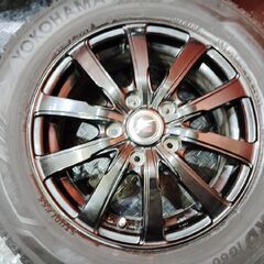 YOKOHAMA ice GUARD iG60 195/65R15 スタッドレス【Weds Fang ウェッズ 15インチ 6J5HPCD114.3+53】21年製 バリ溝 ヴォクシー等　(KTN414)の画像