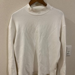 UNIQLO U モックネックプルオーバー L ホワイトの画像