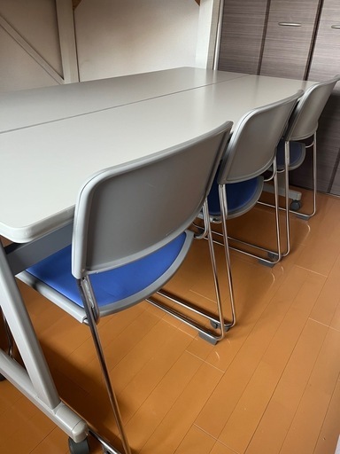 長机2台 イス6脚セット コクヨ オフィス家具