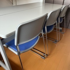 長机2台 イス6脚セット コクヨ オフィス家具