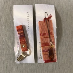 八重山ミンサー織のストラップ&キーリング
