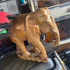 ヴィンテージ木彫りゾウ