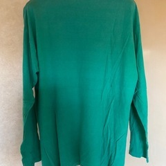 30年前のロングTシャツグリーンオーバーサイズルーズシルエットvintage緑カットソーの画像