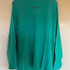 30年前のロングTシャツグリーンオーバーサイズルーズシルエットvintage緑カットソーの画像
