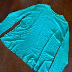 30年前のロングTシャツグリーンオーバーサイズルーズシルエットvintage緑カットソーの画像