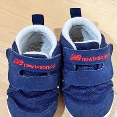 New Balance ベビーシューズ 123 ネイビー/レッドの画像