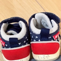 New Balance ベビーシューズ 123 ネイビー/レッドの画像