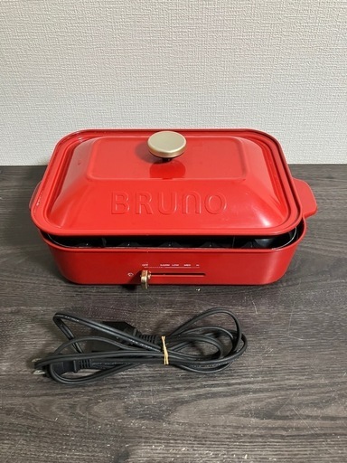 【受注生産品】 BRUNO コンパクトホットプレート レッド (Loco) 西彼杵の その他