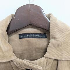 Zara Basic　ノースリーブ　コーデュロイ　シャツワンピース　春夏　Mの画像