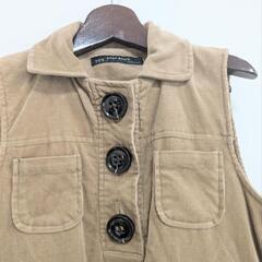 Zara Basic　ノースリーブ　コーデュロイ　シャツワンピース　春夏　Mの画像