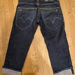 レア廃番希少リーバイス511スリムデニムジーンズクロップドパンツ濃紺クロップドショートハーフワークカーゴペインターインディゴ 濃紺の画像