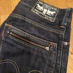 レア廃番希少リーバイス511スリムデニムジーンズクロップドパンツ濃紺クロップドショートハーフワークカーゴペインターインディゴ 濃紺の画像
