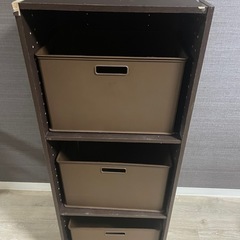 ニトリ3段収納棚　カラーボックス付の画像