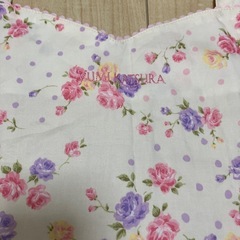 【値下げ‼️】桂由美　花柄エプロン　美品の画像
