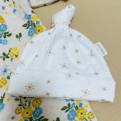ベビー服　ロンパース＆帽子 50-60cmの画像