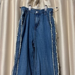 レトロガール フリンジデニムパンツ
