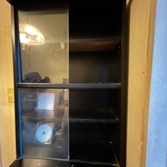 CD DVDラック　木製４段