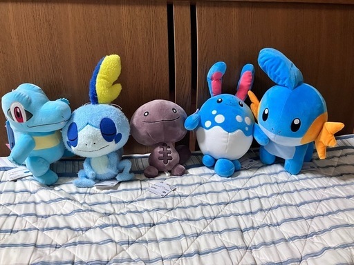 ポケモン 水タイプのぬいぐるみセット中サイズ (みーちゃん